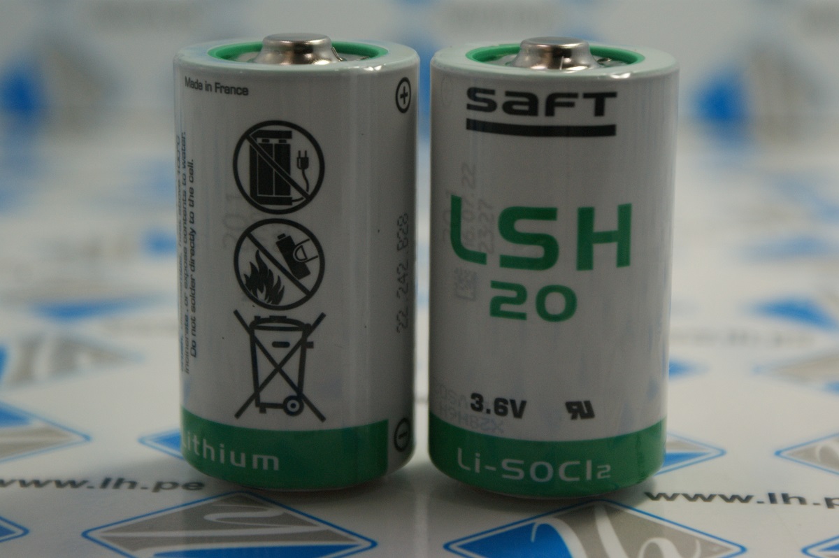 LSH20       Batería Lithium 3.6V, tamaño D, 13000mah, 33.5x61.5mm, Marca SAFT